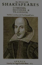 William Shakespeare, ilustration from the First Folio of his works.