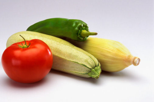Veggies - tomato, pepper, squash