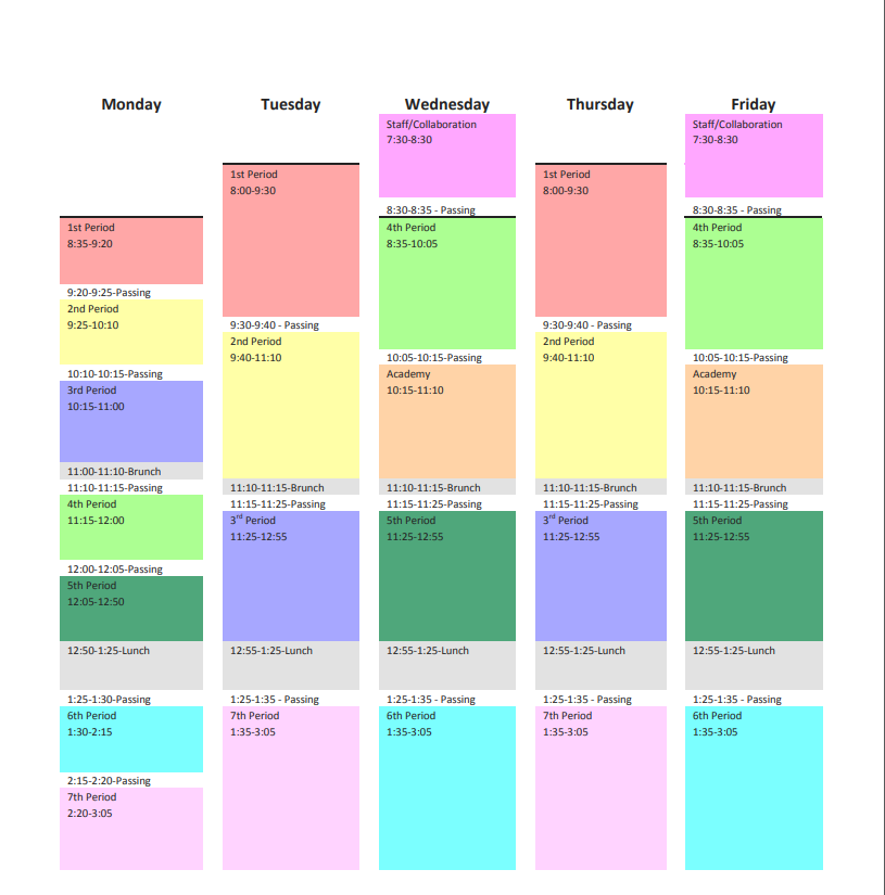 Block Schedule